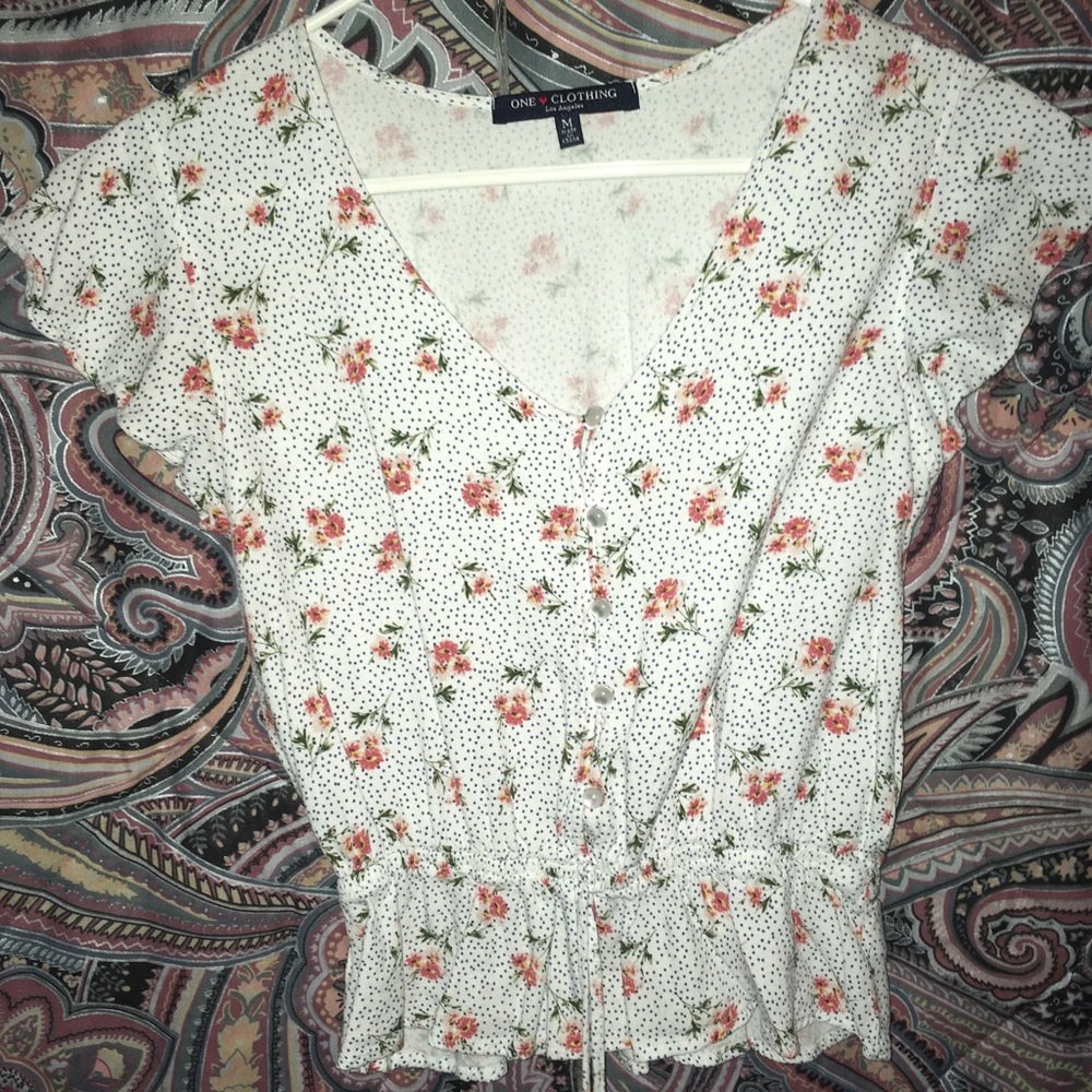 short sleeve tie blouse!
